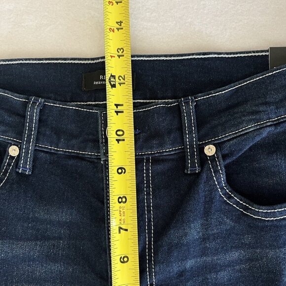 True Religion Men's Ricky Relaxed Straight Flap Blue Denim Jeans Size 33x34 NWT - Picture 10 of 12